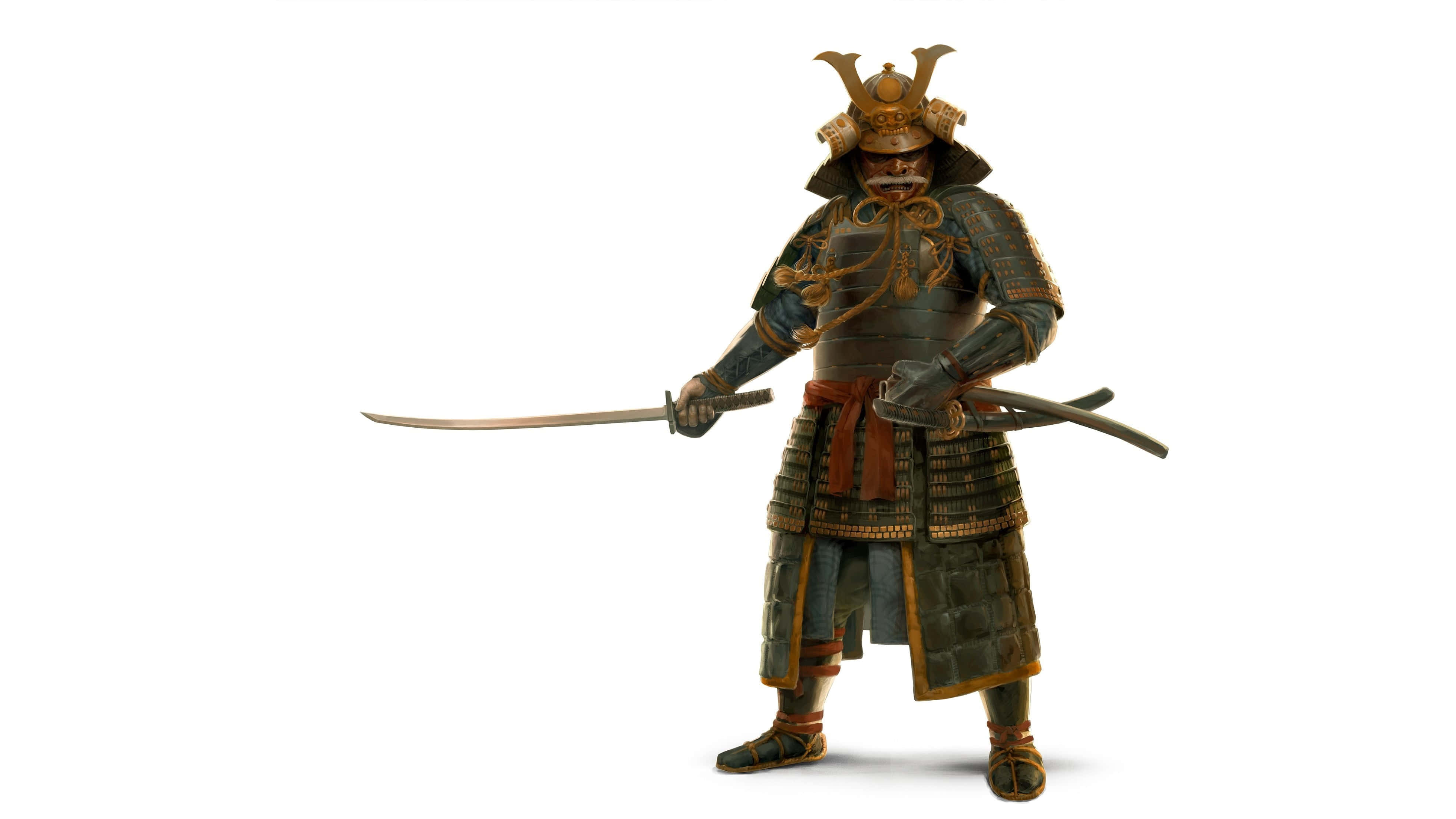 samurai armor, katana, dark armor, 4K Desktop Wallpaper