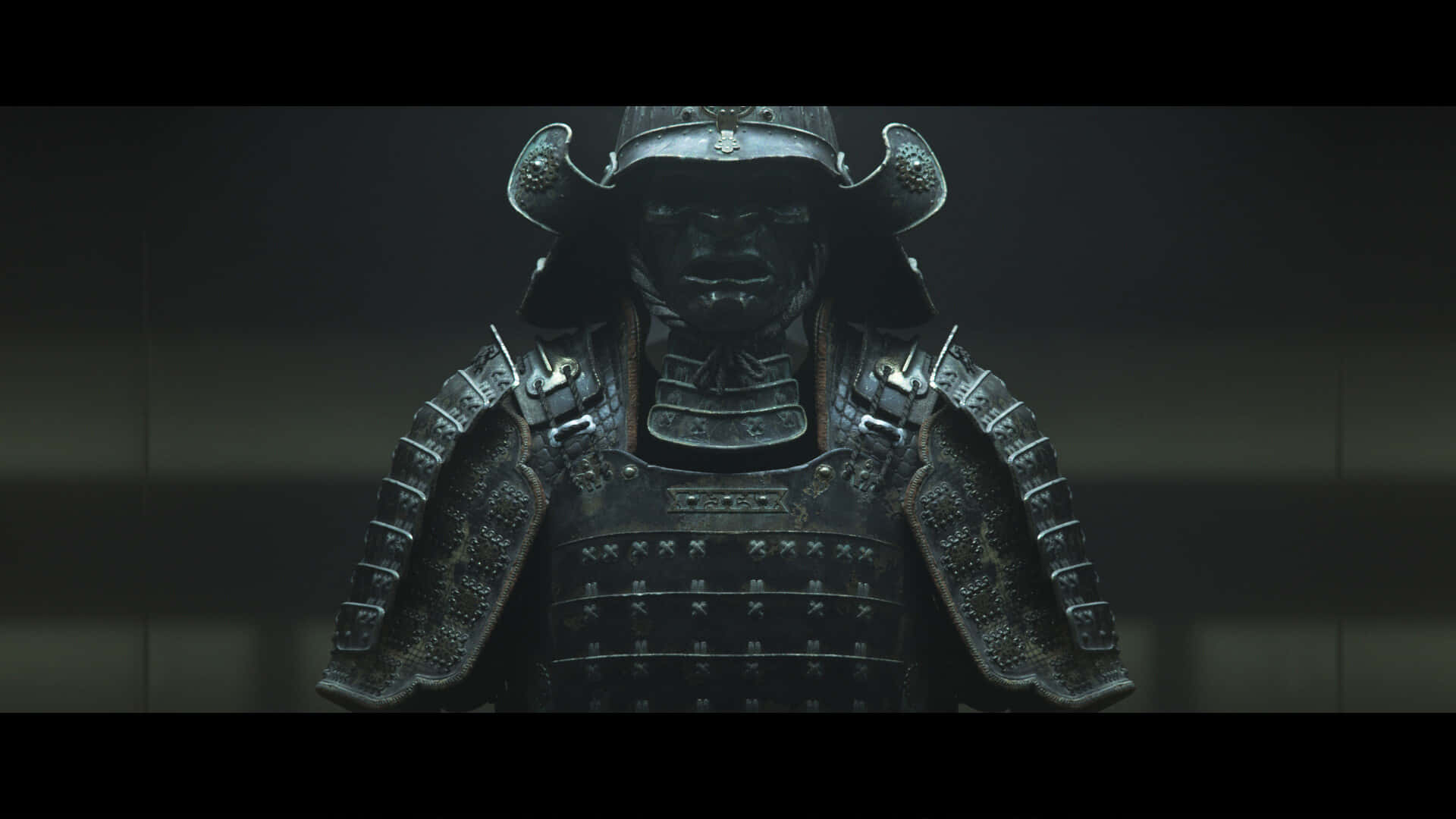 samurai armor, dark armor, helmet, Full HD Desktop Wallpaper
