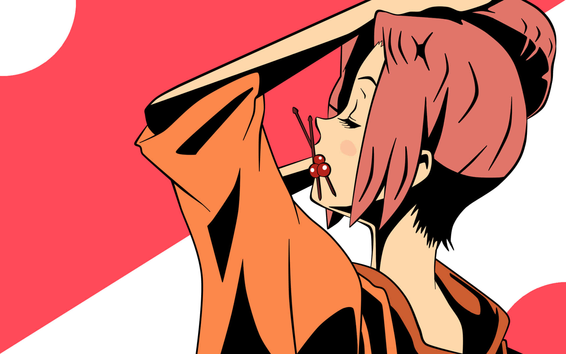 Fuu Kasumi, Samurai Champloo, pink hair, Full HD Desktop Wallpaper