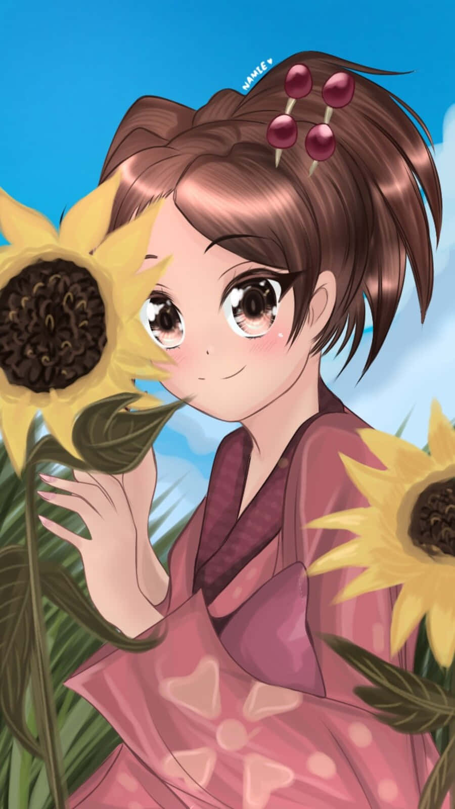 Fuu Kasumi, Samurai Champloo, pink kimono, HD Phone Wallpaper