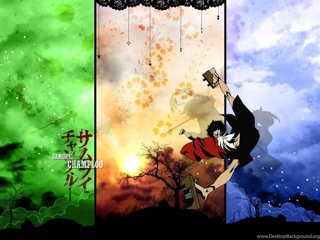 Samurai Champloo, colorful seasons, green mist, SD Desktop Wallpaper