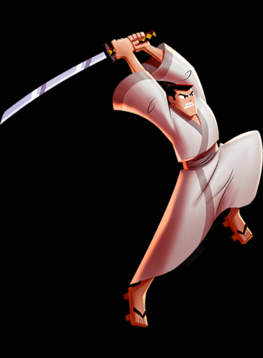 Samurai Jack, white gi, katana, HD Phone Wallpaper