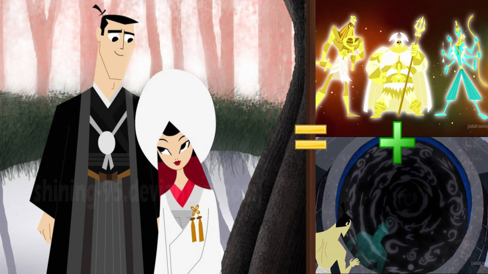 Samurai Jack, anime characters, traditional robes, HD Desktop Wallpaper