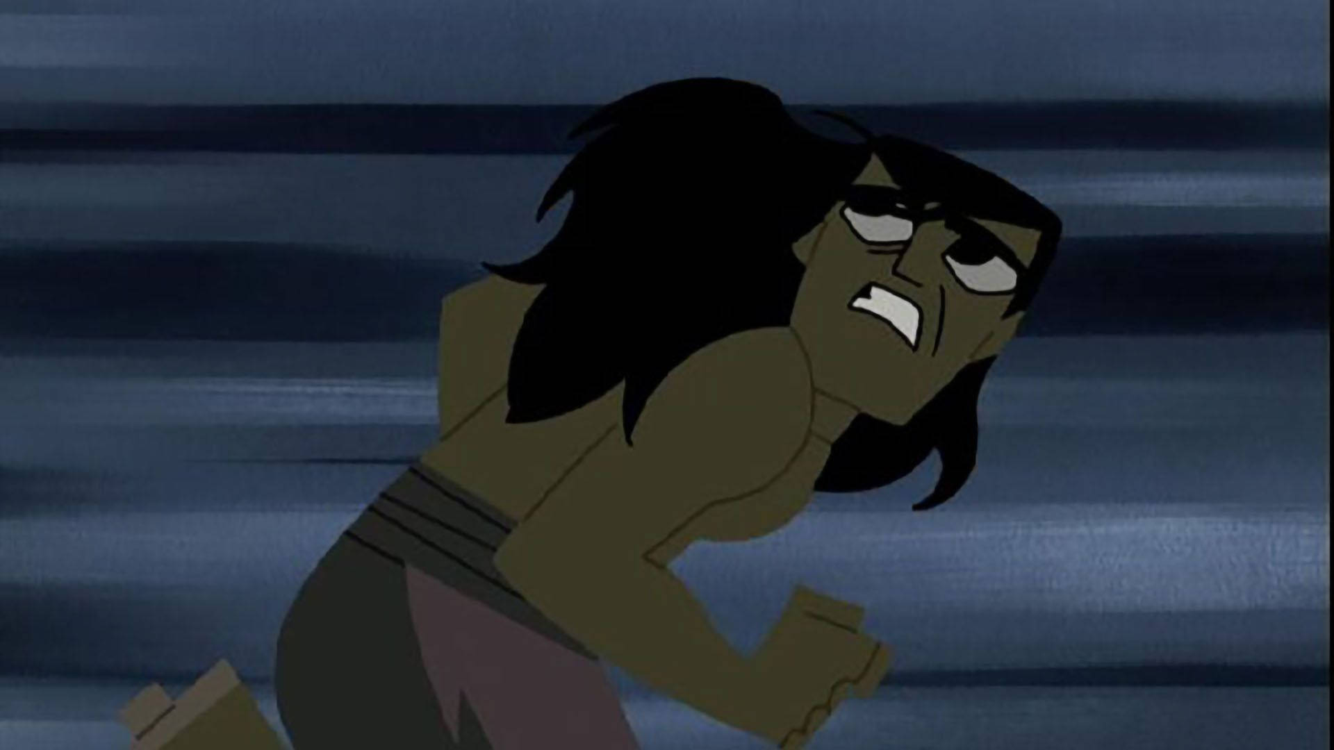 Samurai Jack, dark, blue background, Full HD Desktop Wallpaper