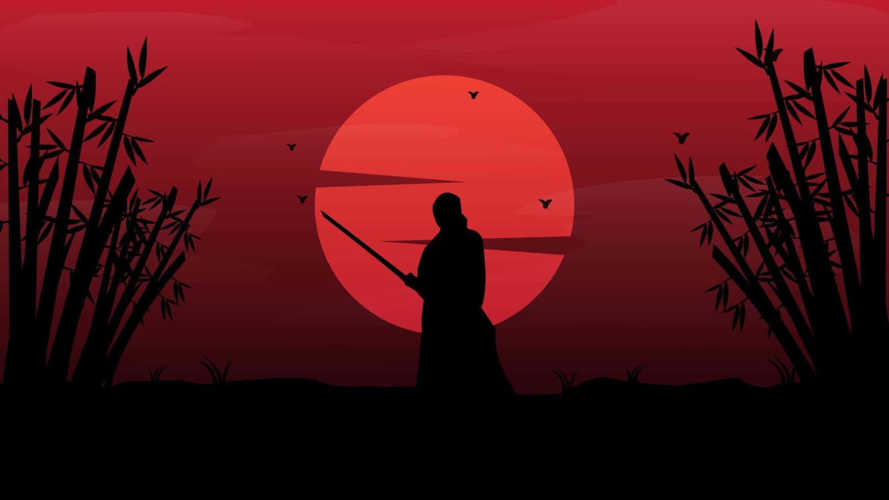 samurai landscape, samurai warrior, sword, HD Desktop Wallpaper