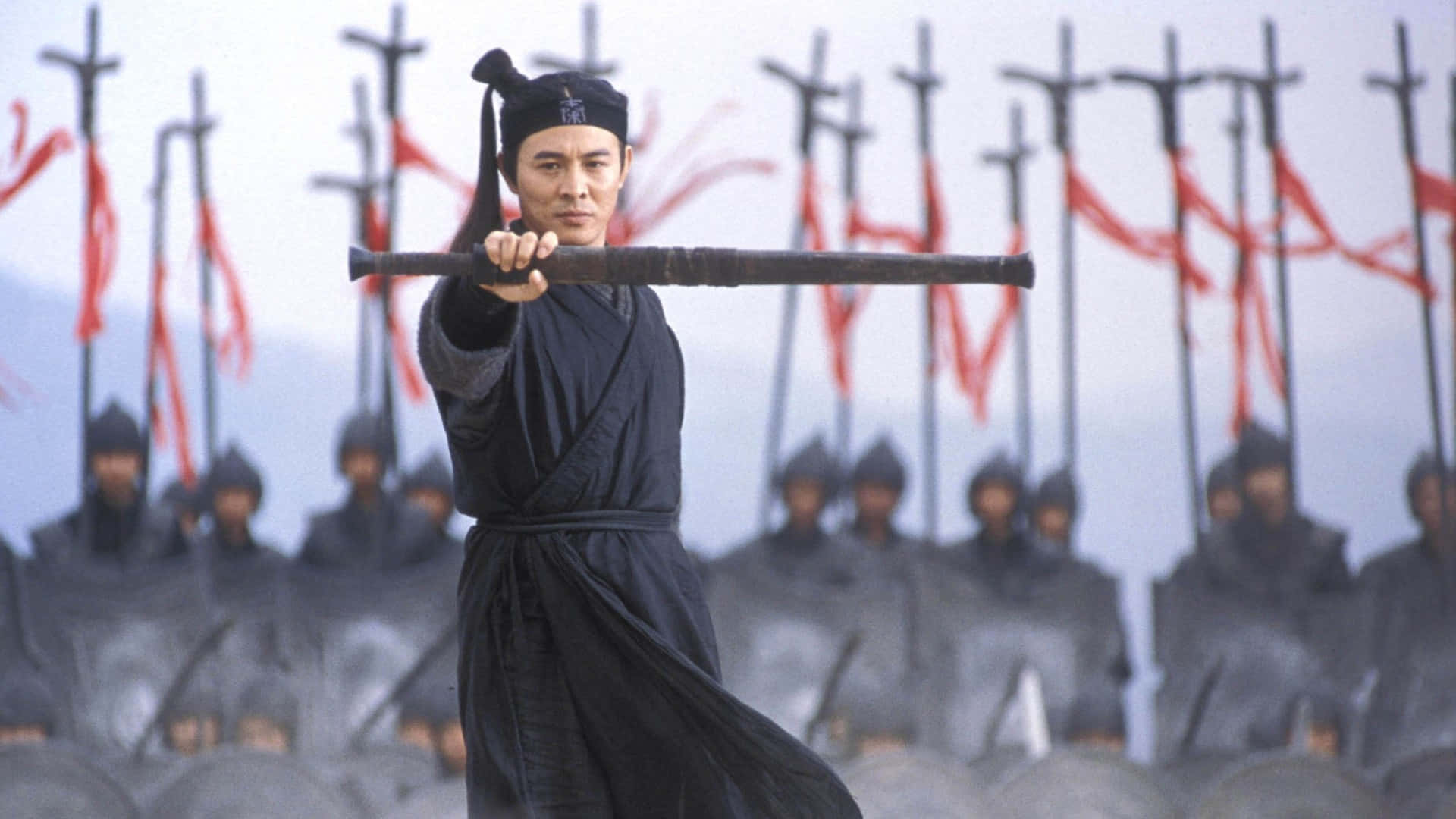 Samurai Movies, black robes, staff, Full HD Desktop Wallpaper