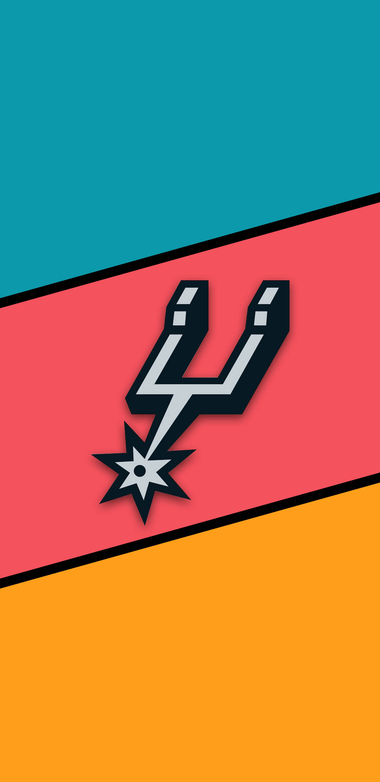 San Antonio Spurs, classic retro, teal, 2K Phone Wallpaper