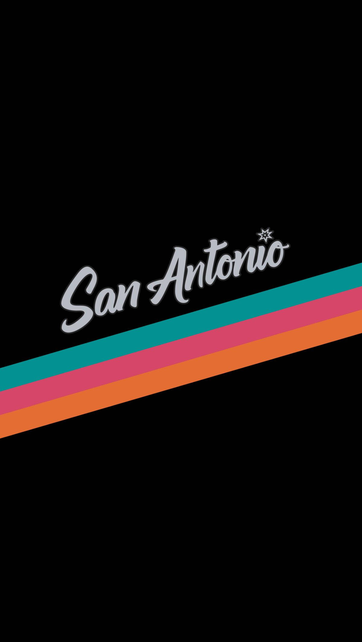 San Antonio Spurs, teal pink, orange, Full HD Phone Wallpaper
