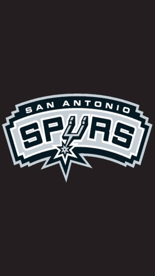 San Antonio Spurs, logo, black, SD Phone Wallpaper