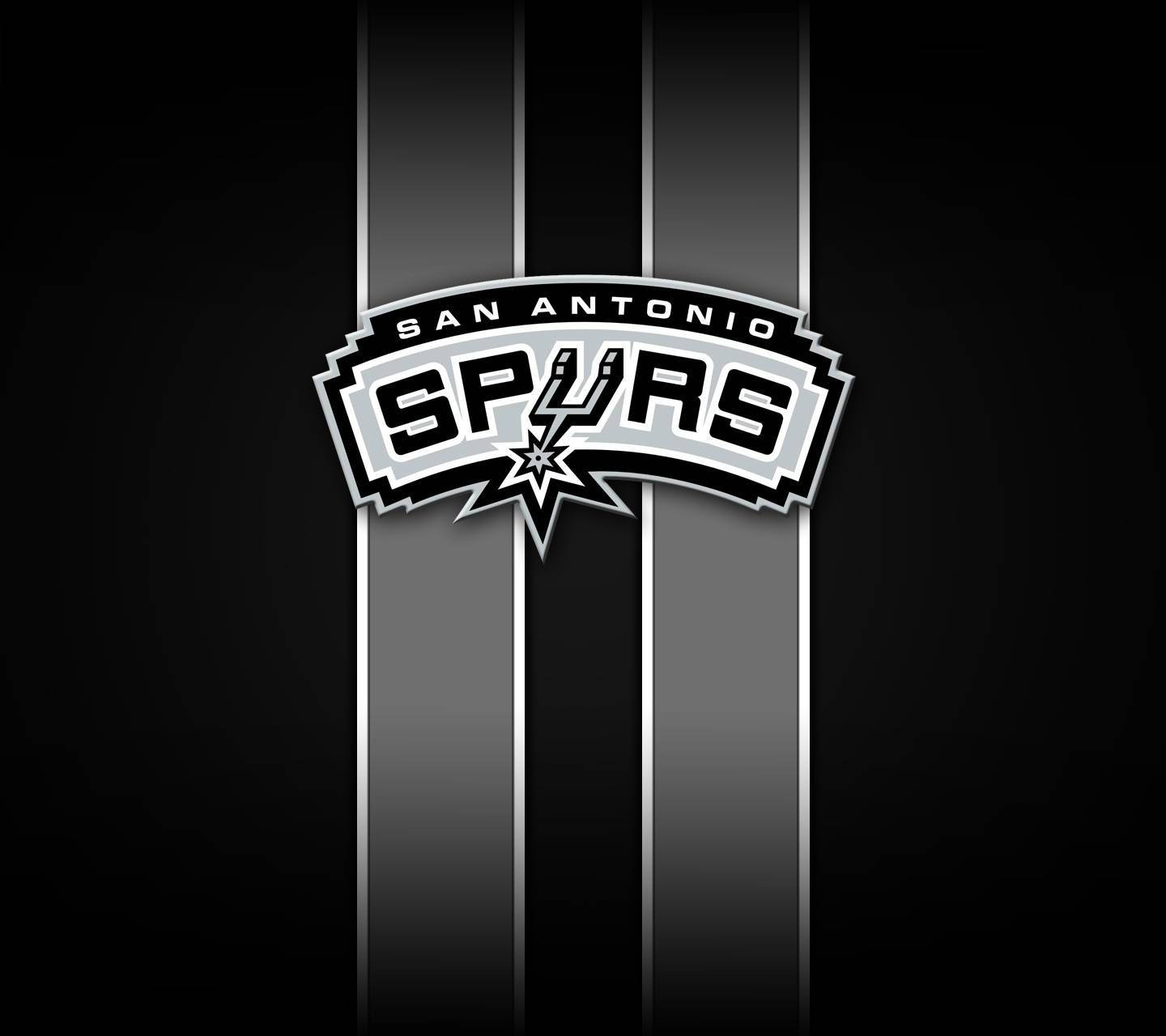 San Antonio Spurs, grey logo, black and gray striped background, HD Desktop Wallpaper