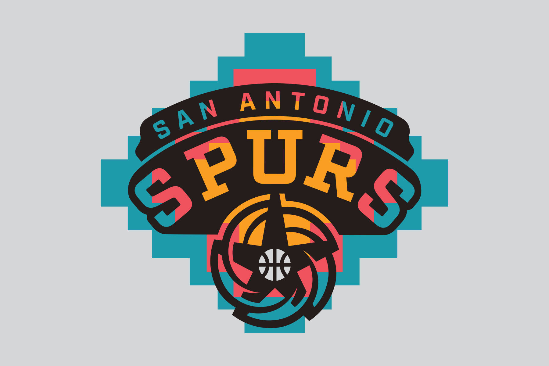 San Antonio Spurs, retro, geometric San Antonio Spurs logo, HD Desktop Wallpaper