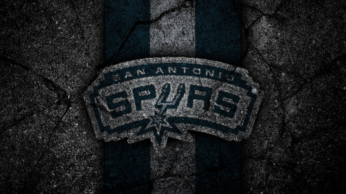 San Antonio Spurs, black grain, cracked dark concrete, HD Desktop Wallpaper