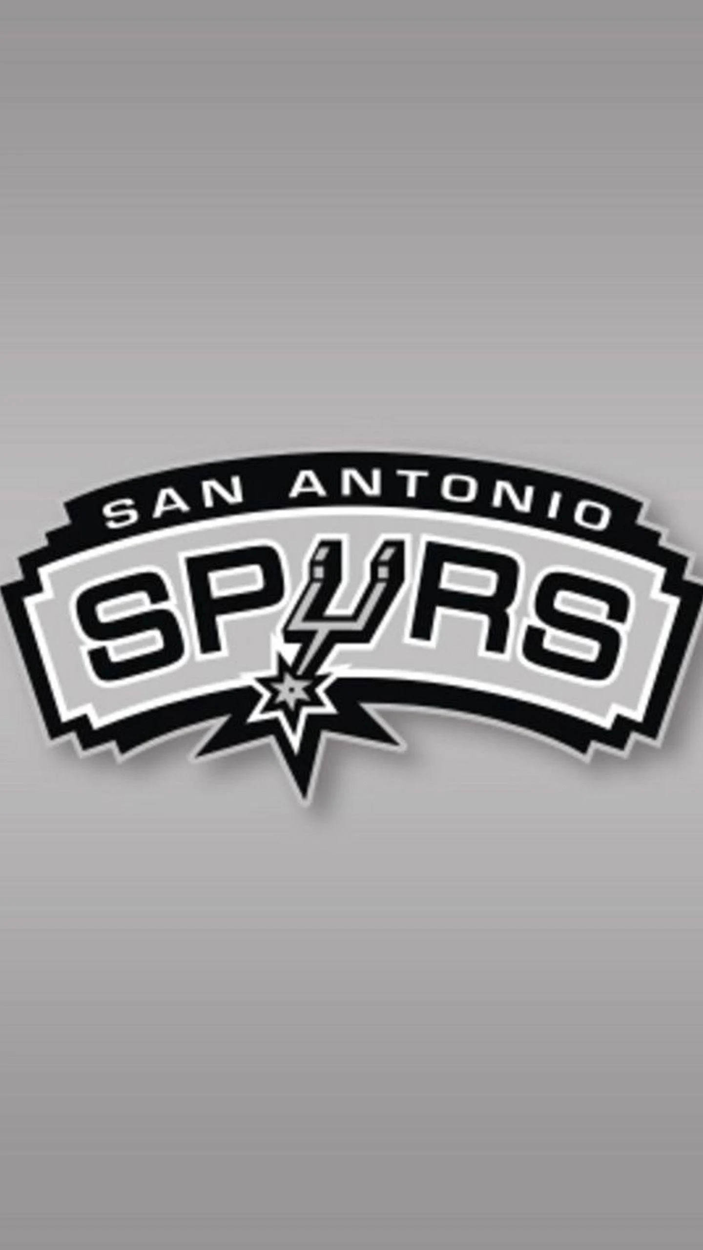 San Antonio Spurs, historic logo, gradient gray background, 2K Phone Wallpaper