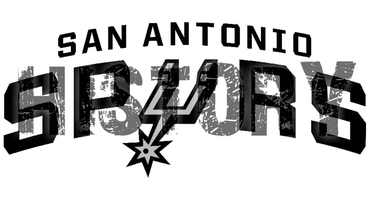 San Antonio Spurs, black and white, distressed typography, HD Desktop Wallpaper