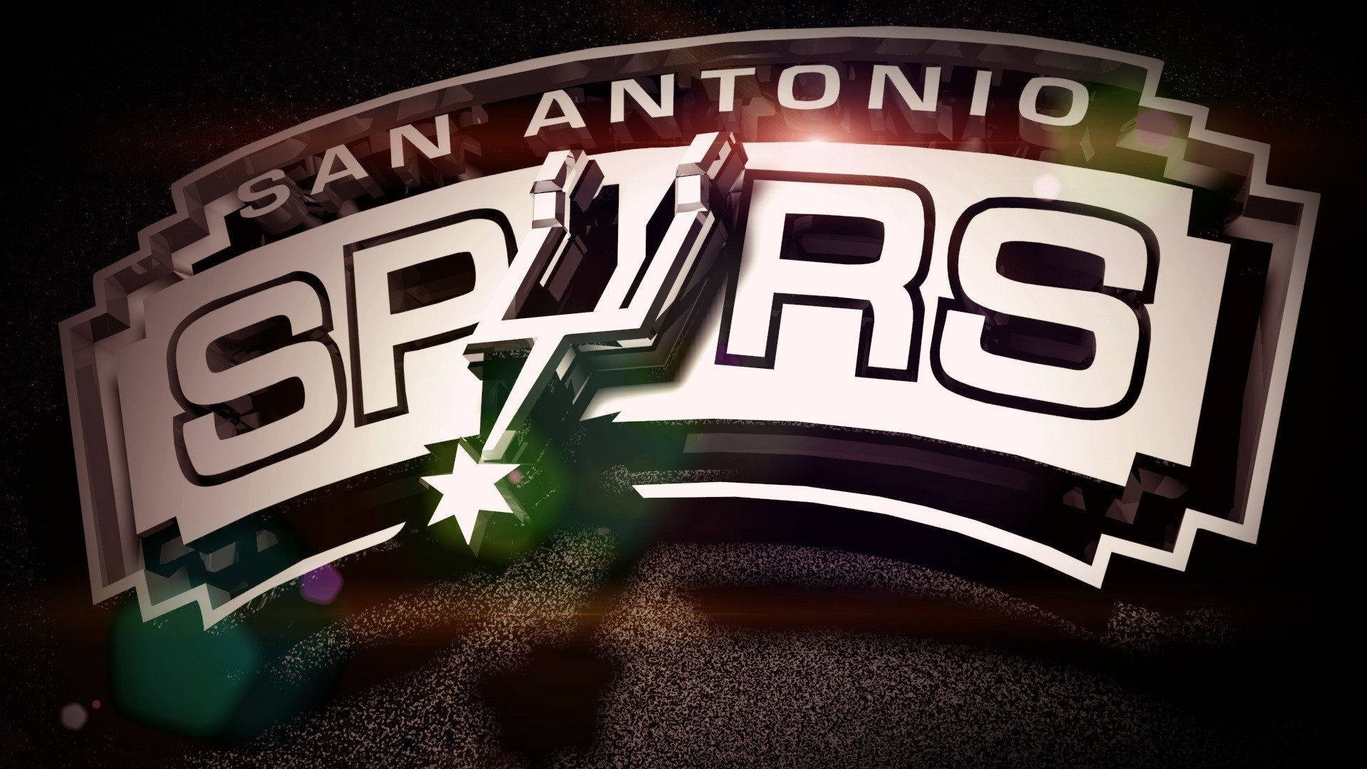 San Antonio Spurs, filtered logo, metallic sheen, Full HD Desktop Wallpaper