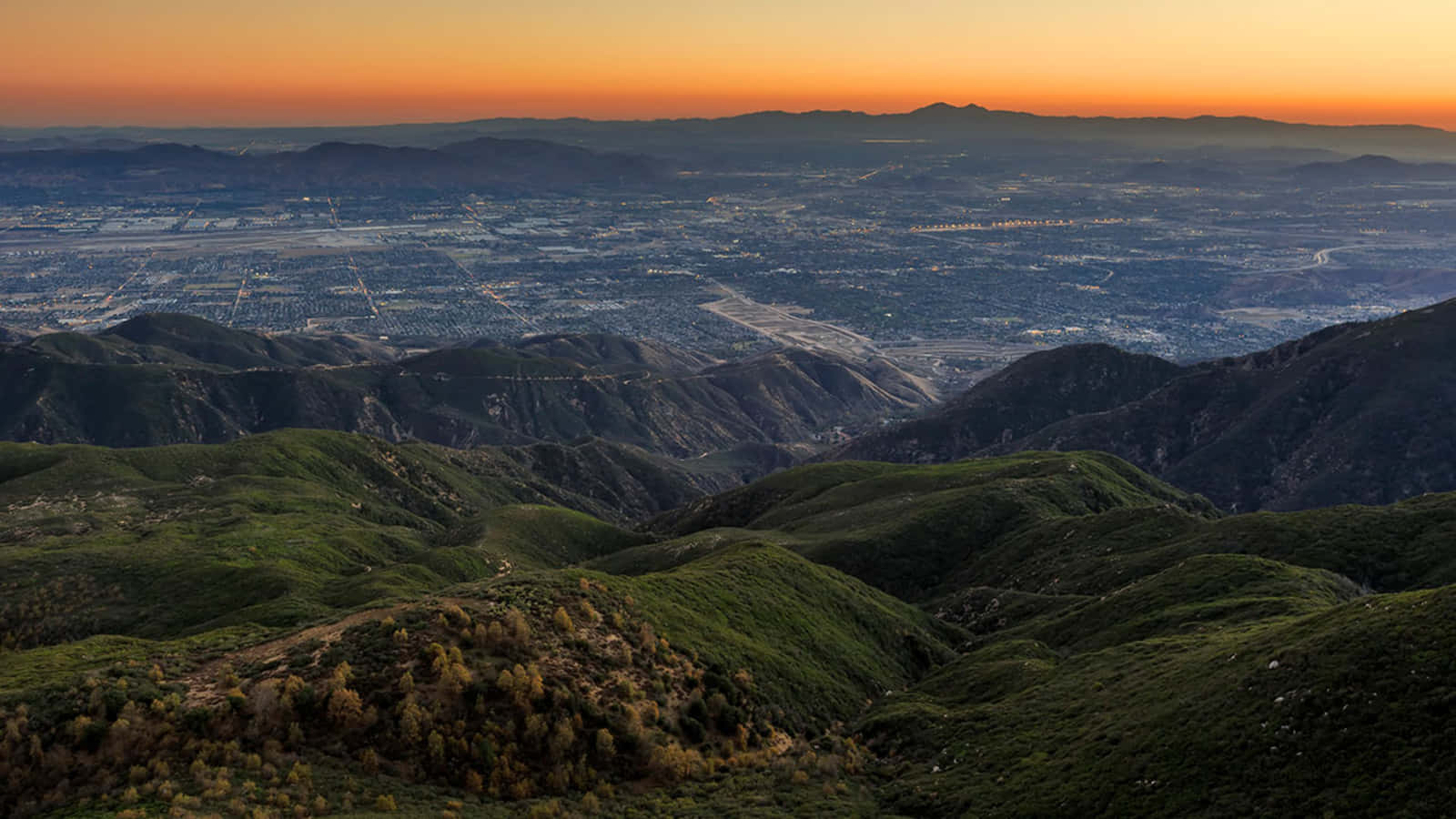 San Bernardino, sunset, overlook, HD Desktop Wallpaper