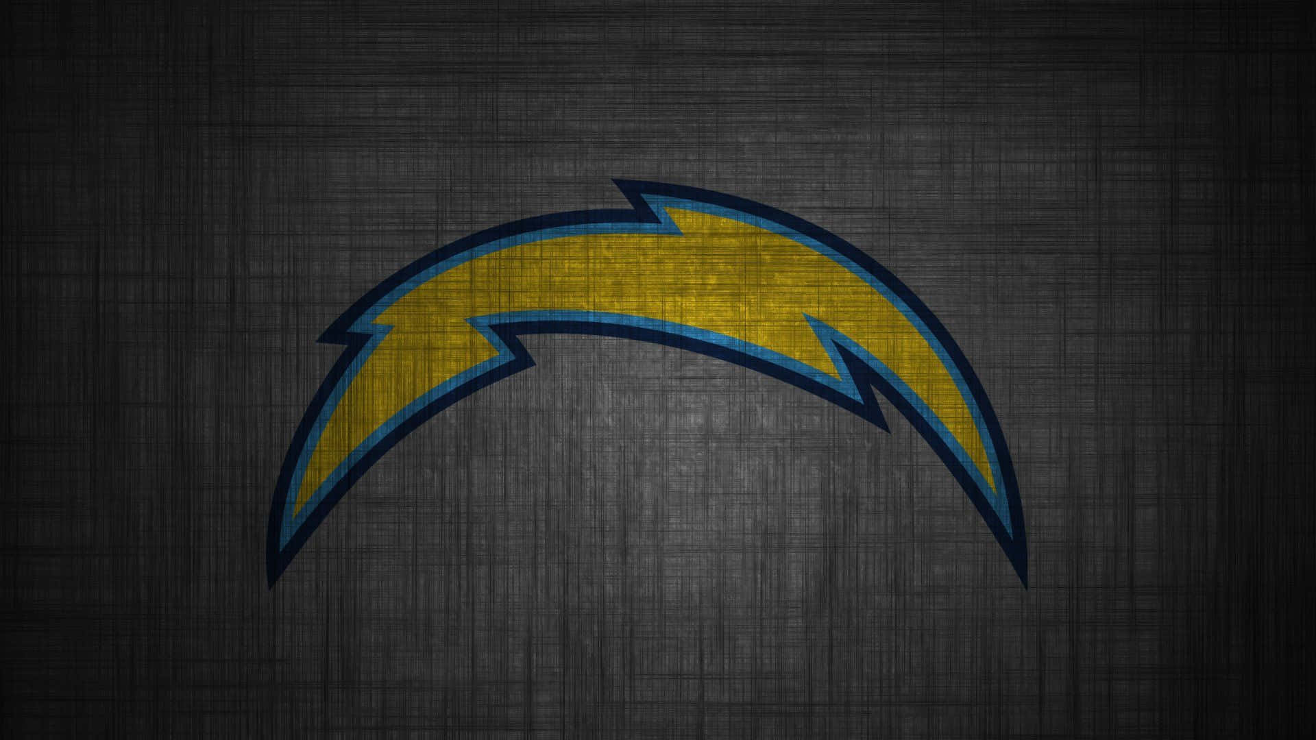 San Diego Chargers, yellow and blue lightning bolt logo, dark gray fabric background, Full HD Desktop Wallpaper