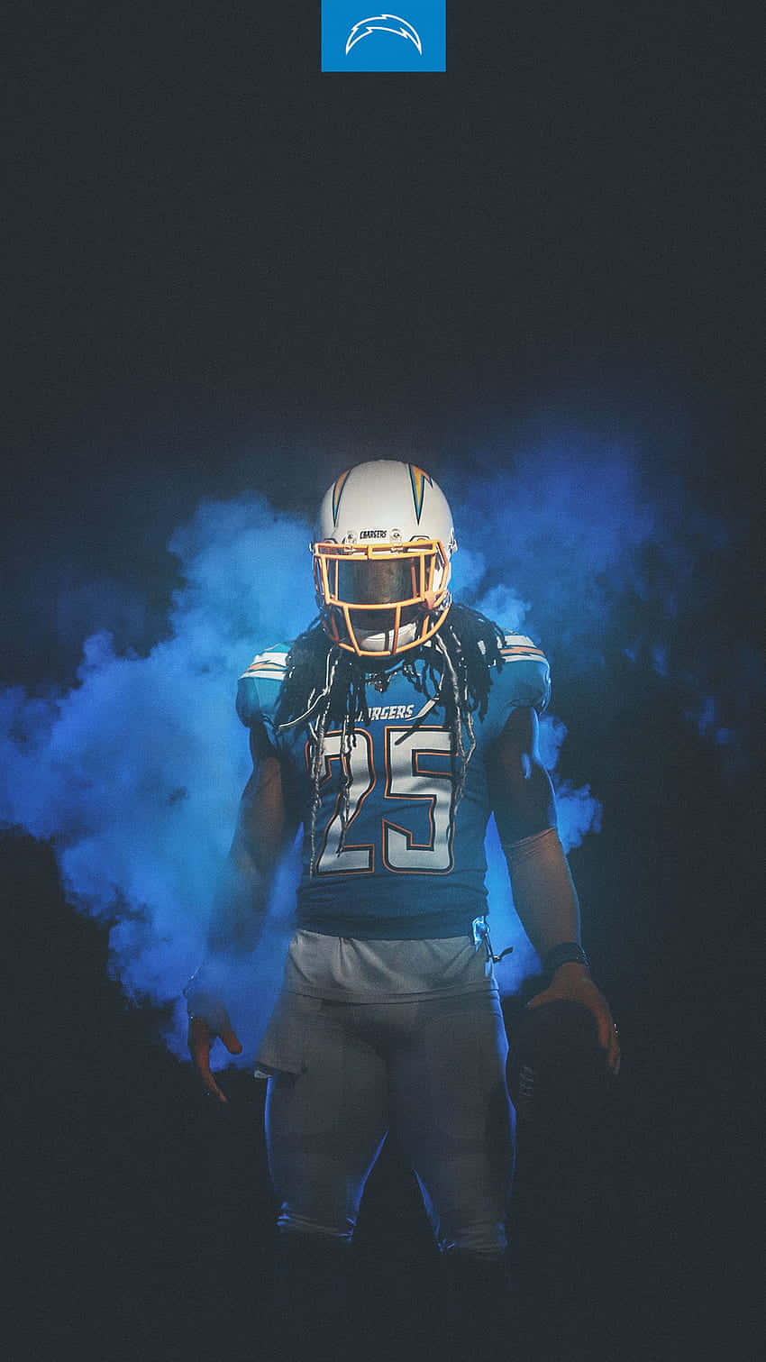 San Diego Chargers, Chargers uniform, blue smoke, HD Phone Wallpaper