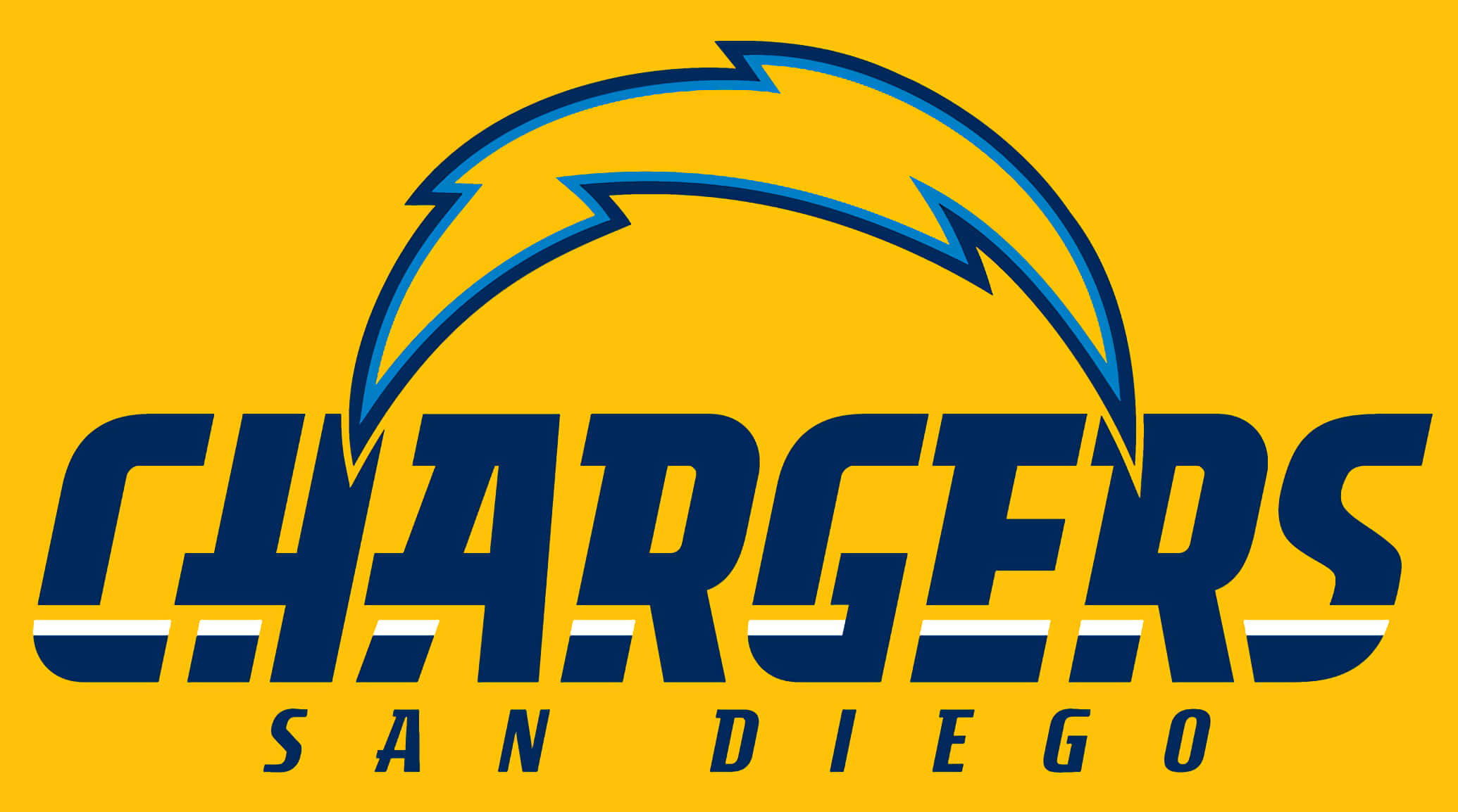 San Diego Chargers, blue, lightning bolt, Full HD Desktop Wallpaper