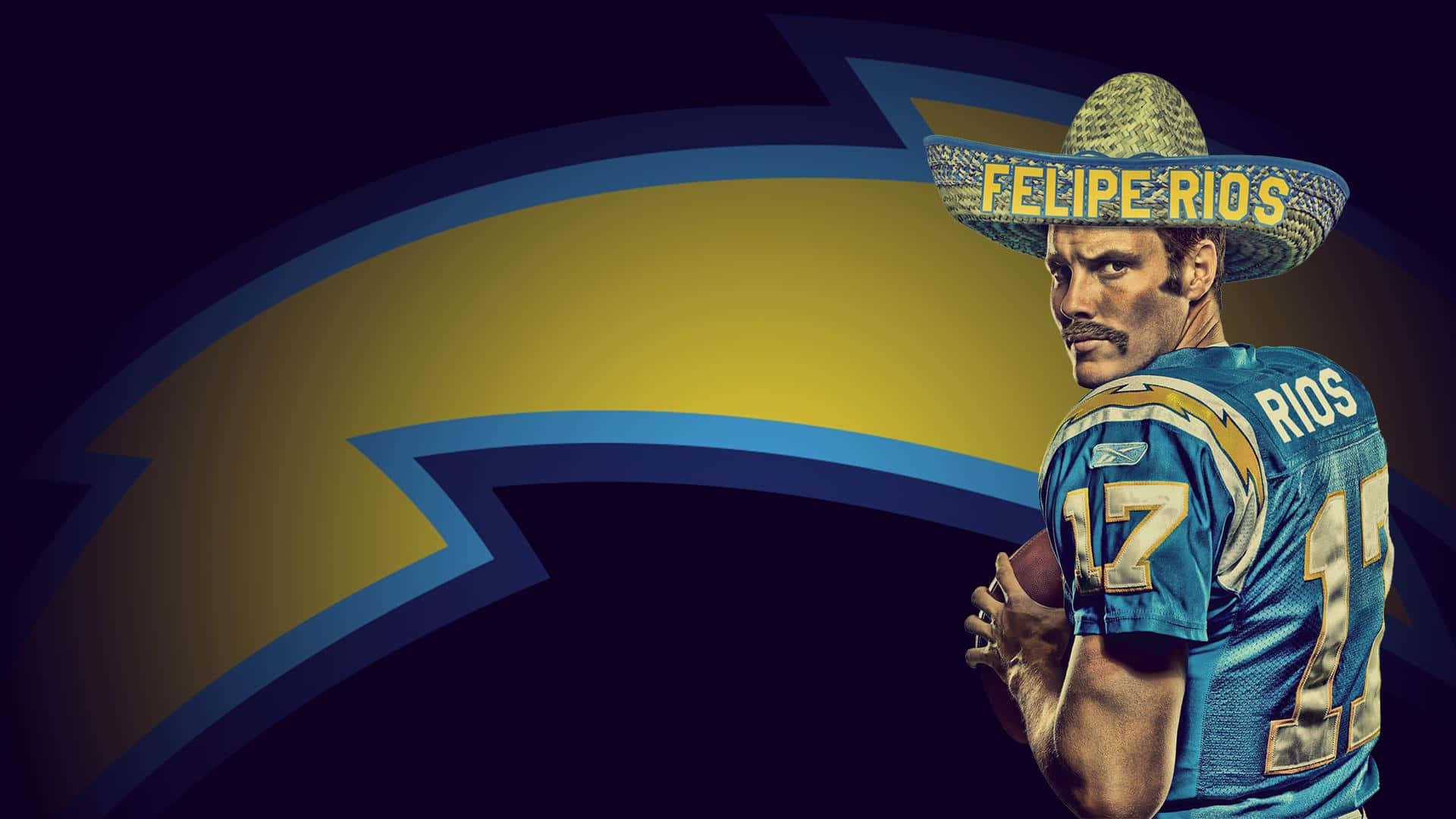 San Diego Chargers, blue jersey, sombrero, Full HD Desktop Wallpaper