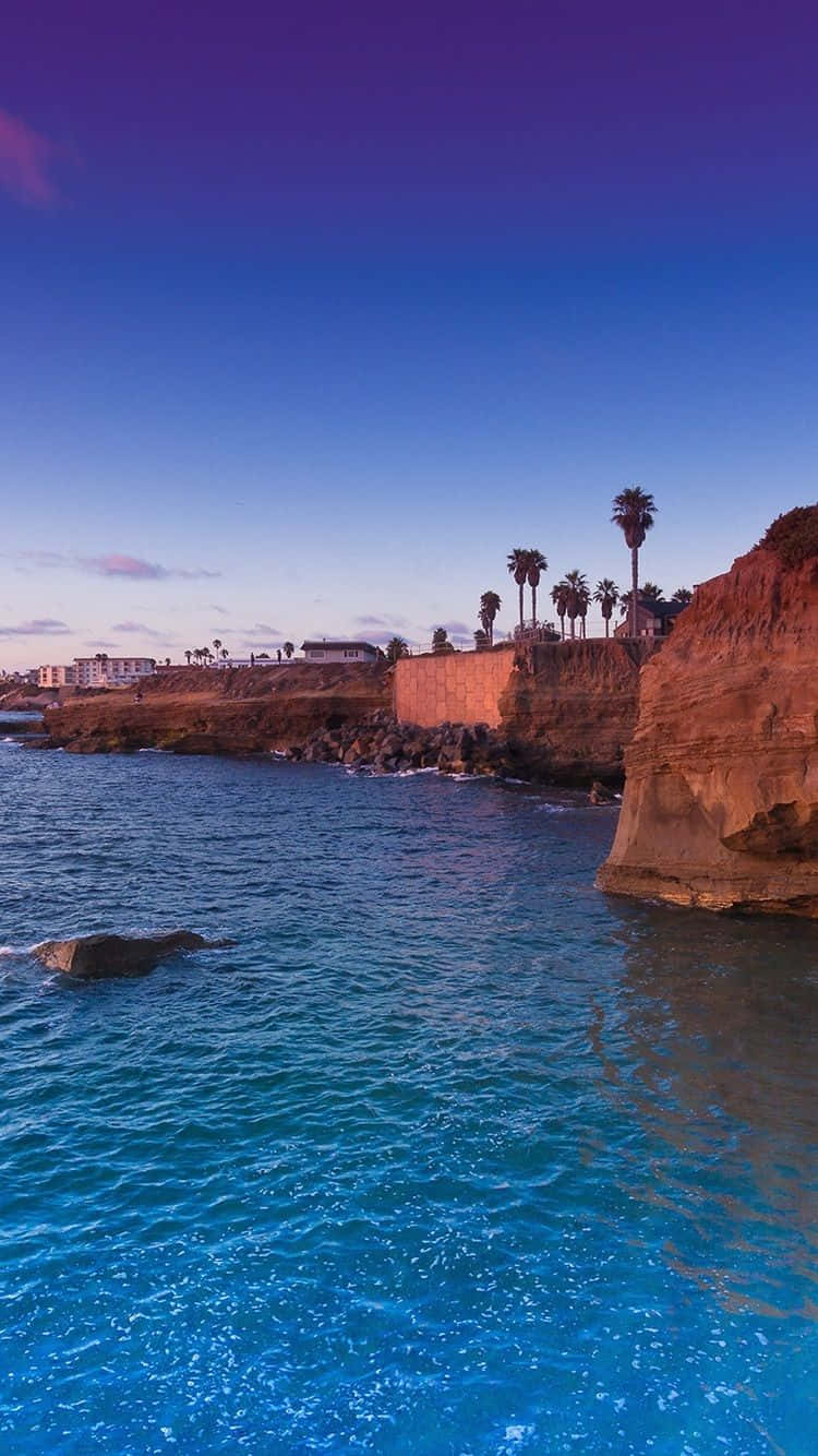San Diego, iPhone, turquoise ocean waves, HD Phone Wallpaper
