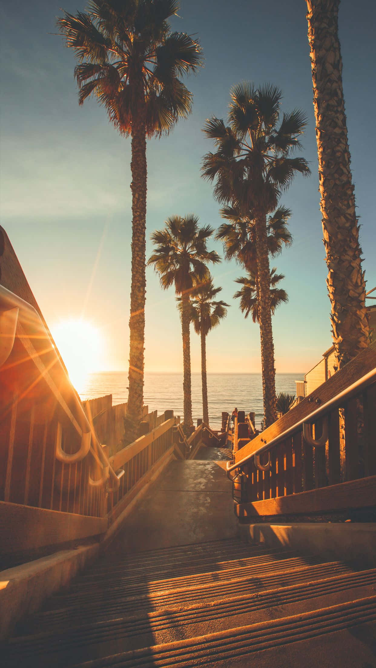 San Diego, iPhone, wooden stairs, Full HD Phone Wallpaper