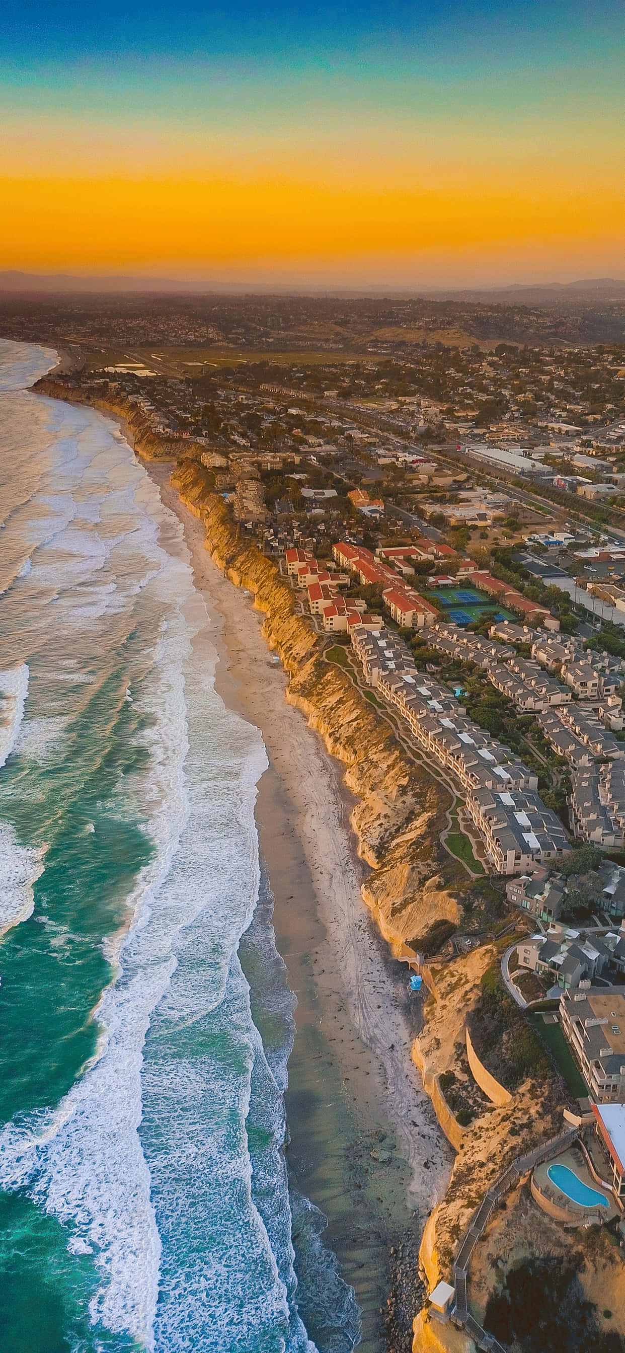 San Diego, iPhone, coastal cliffs, 2K Phone Wallpaper