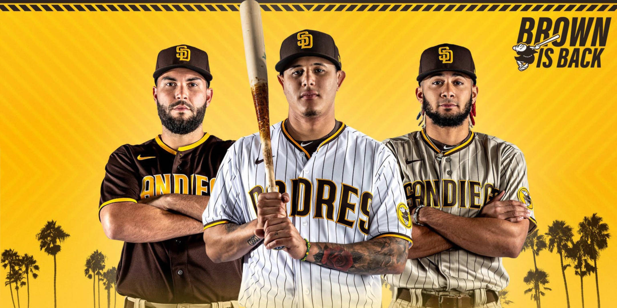 San Diego Padres, brown, baseball players, Full HD Desktop Wallpaper