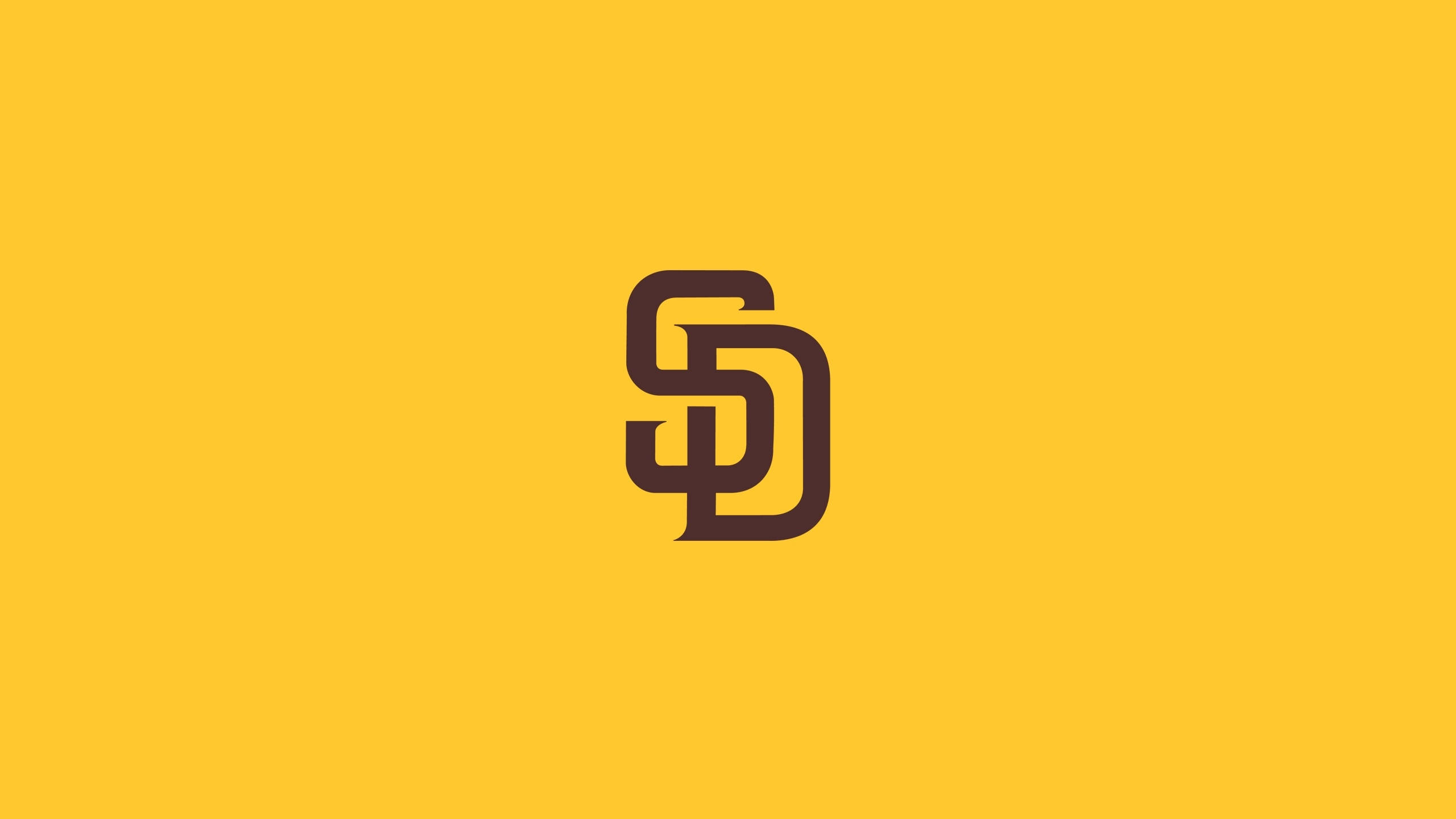 San Diego Padres, simple logo, bold brown, 2K Desktop Wallpaper