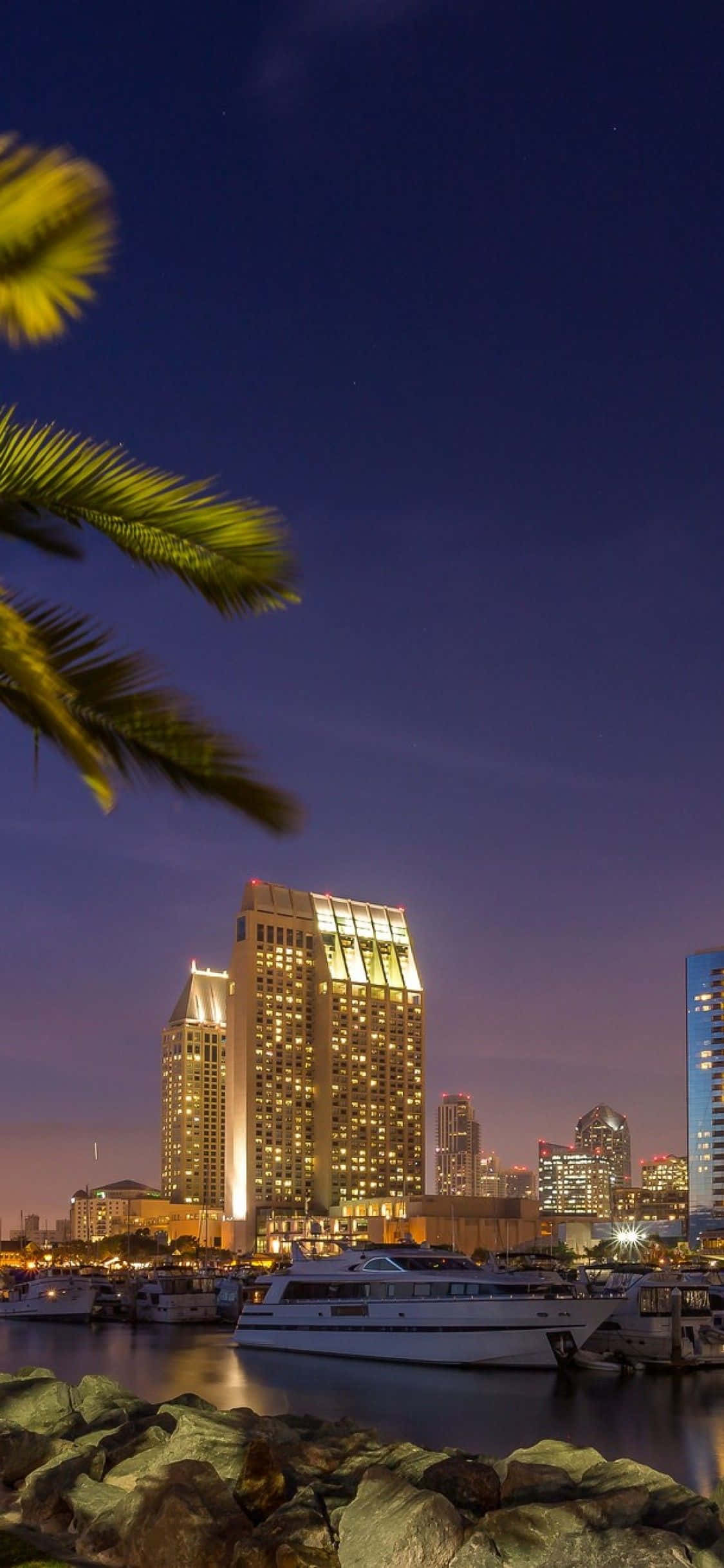 San Diego, iPhone, night cityscape, Full HD Phone Wallpaper