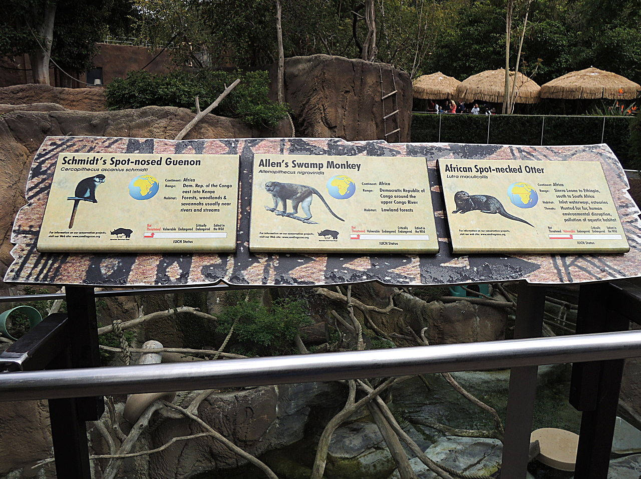 San Diego Zoo, African wildlife species, informational plaques, HD Desktop Wallpaper
