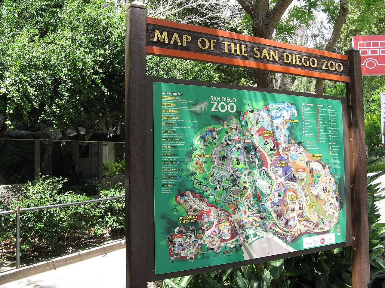 San Diego Zoo, colorful illustrated map, outdoors, HD Desktop Wallpaper
