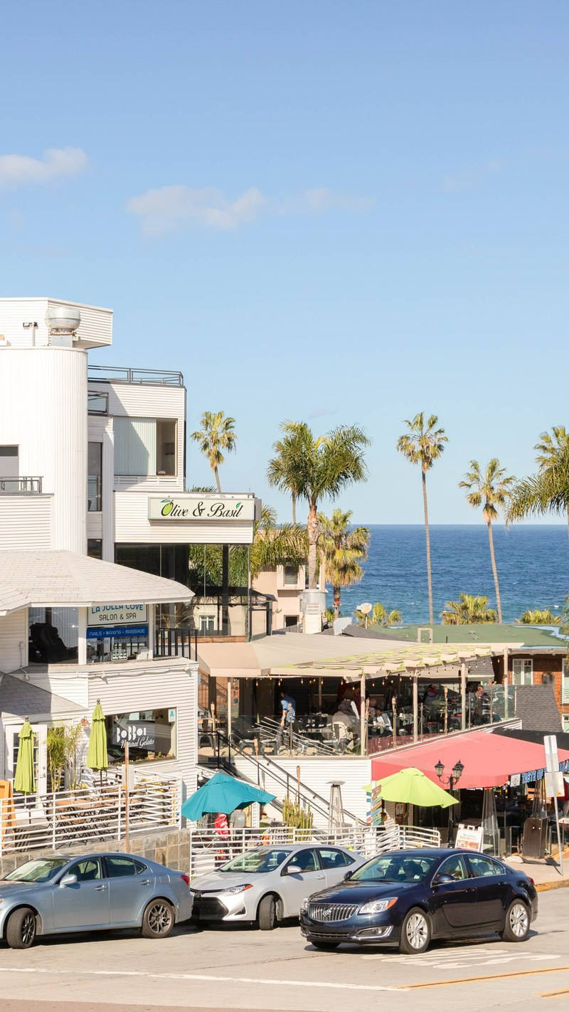 San Diego, beachside food complex, coastal cafe, HD Phone Wallpaper