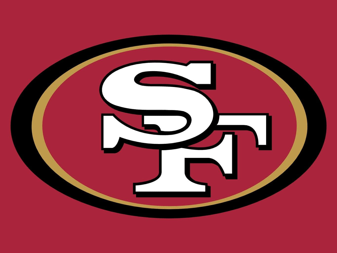 San Francisco 49ers, 49ers logo, black and gold oval, HD Desktop Wallpaper
