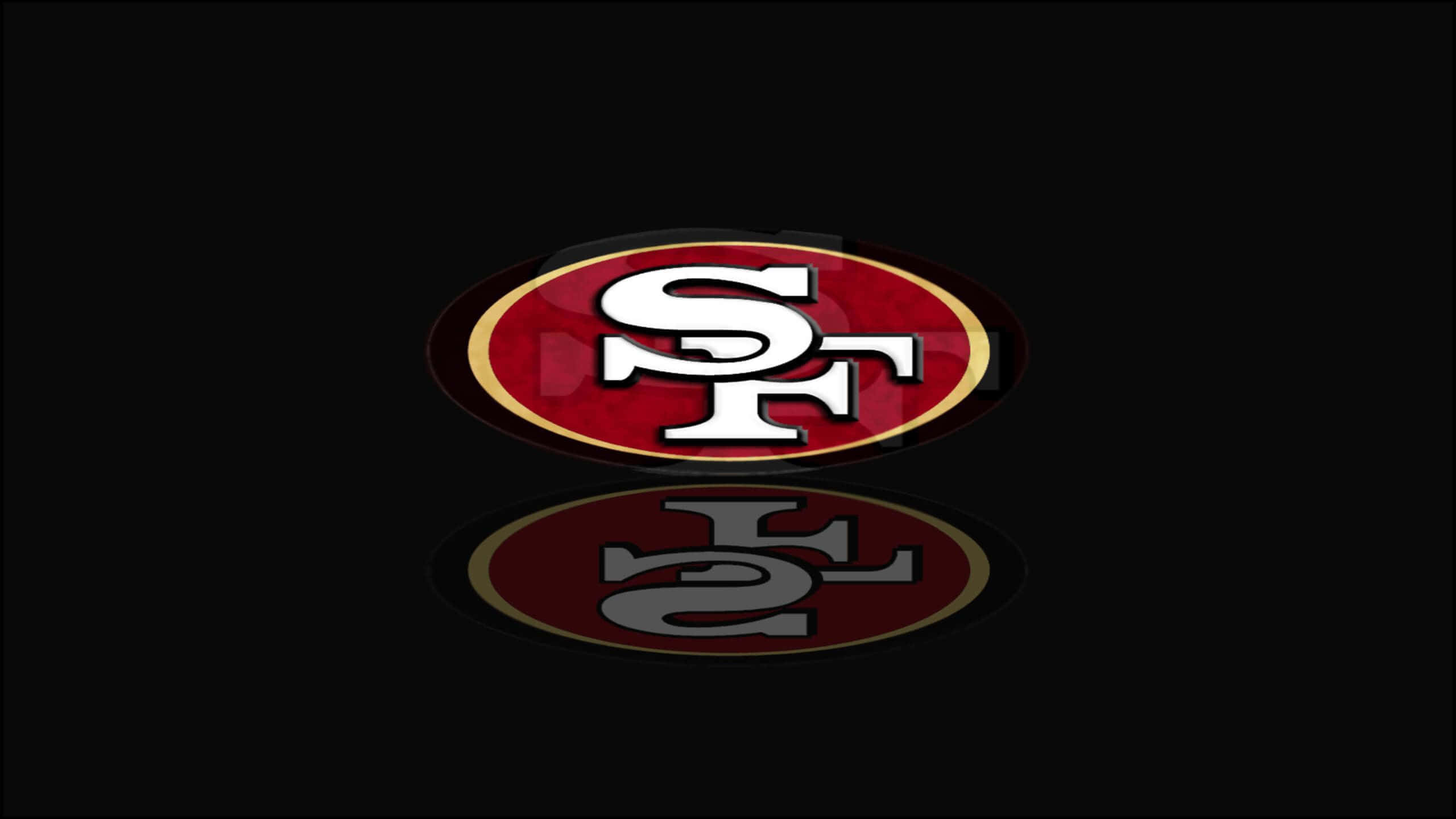 San Francisco 49ers, 49ers logo, red, 2K Desktop Wallpaper