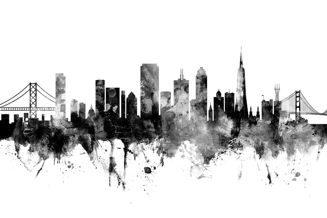 San Francisco skyline, bridges, skyscrapers, SD Desktop Wallpaper