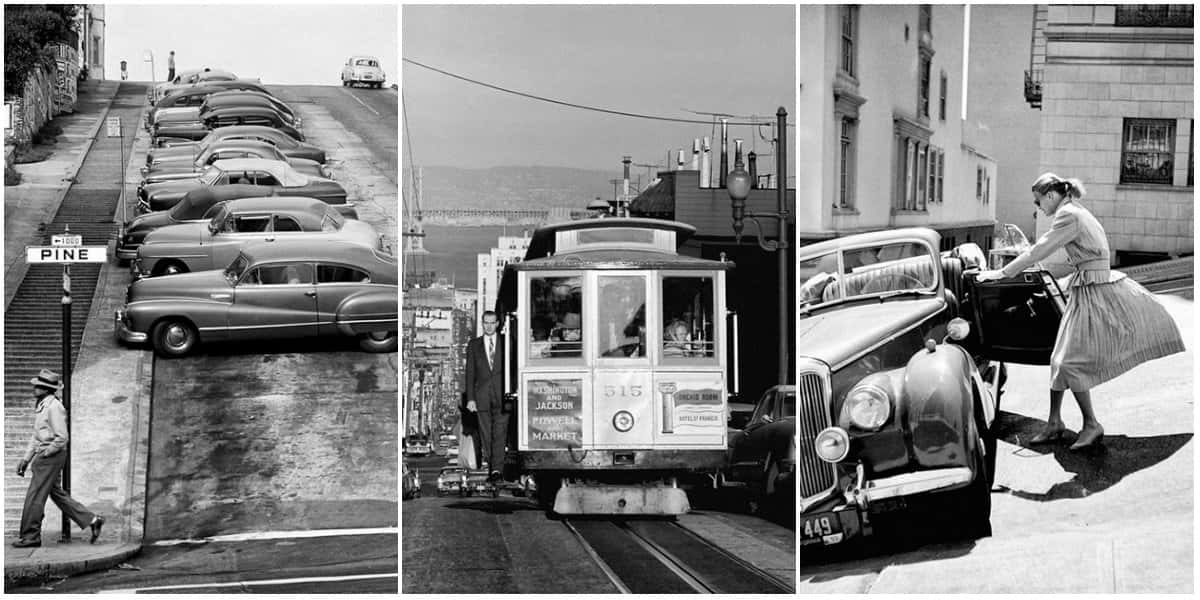 San Francisco, black and white, triptych, SD Desktop Wallpaper