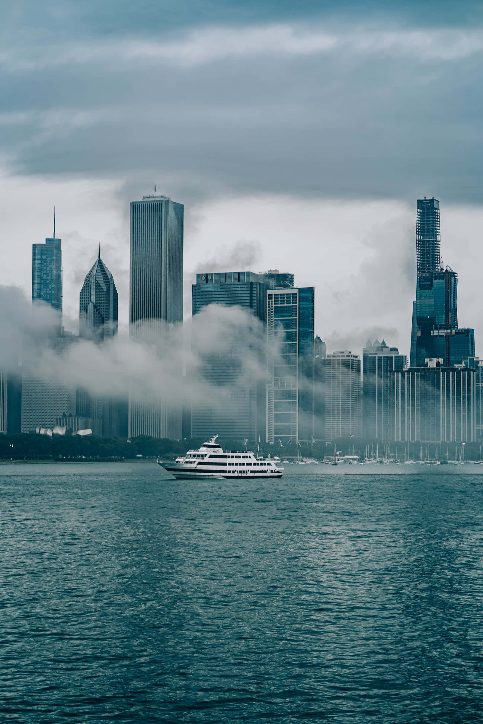 San Francisco Fog, ferry, misty waters, Full HD Phone Wallpaper