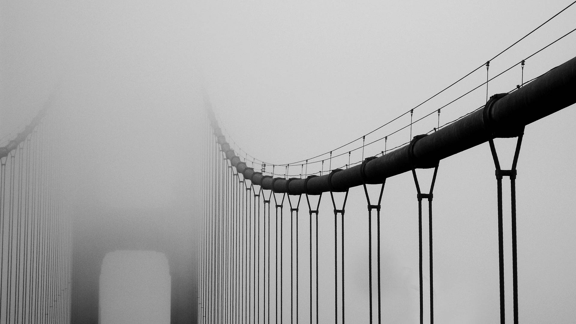 San Francisco, bridge, fog, Full HD Desktop Wallpaper