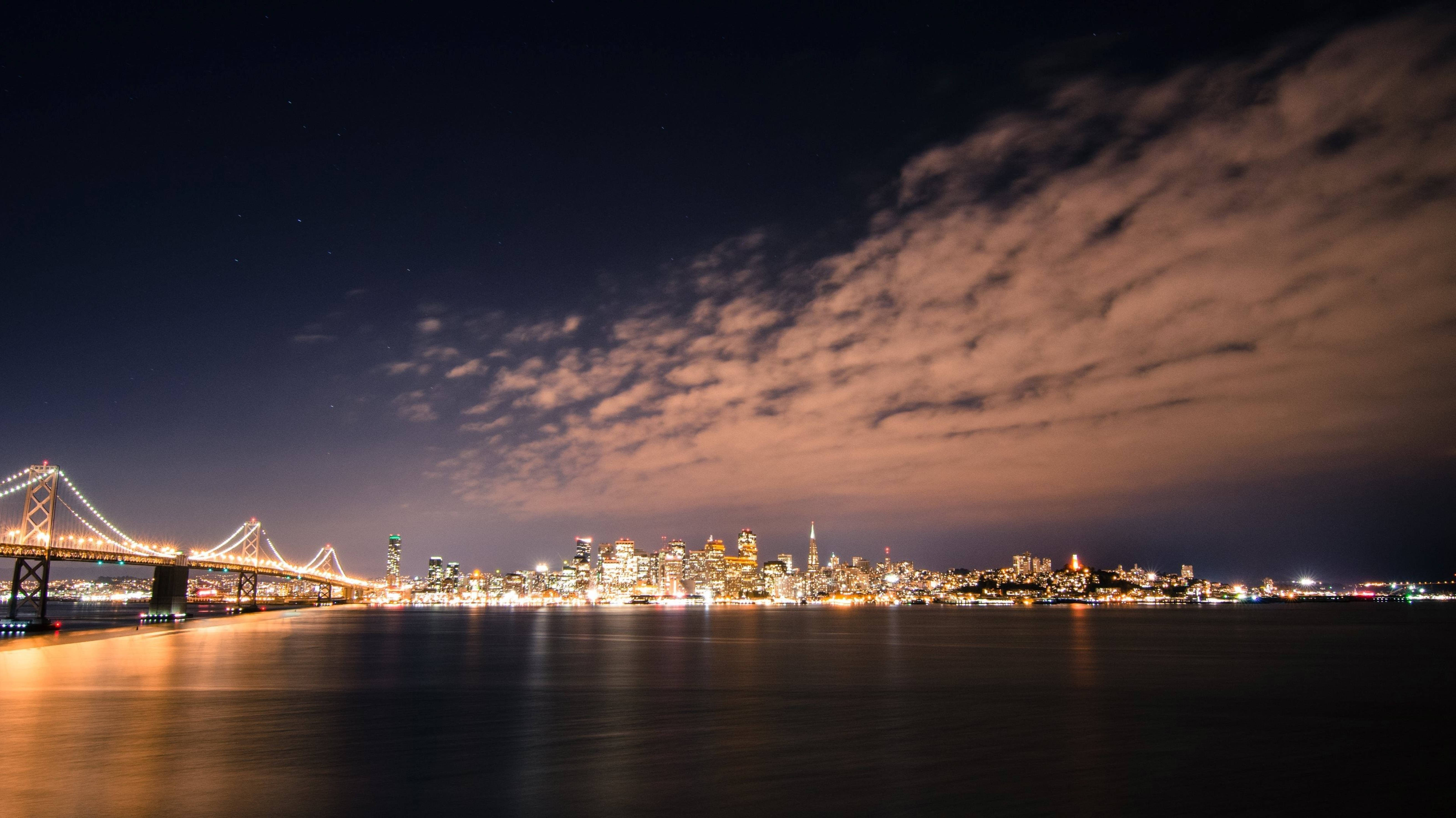 San Francisco, 4K, purple skyline, 5K Desktop Wallpaper