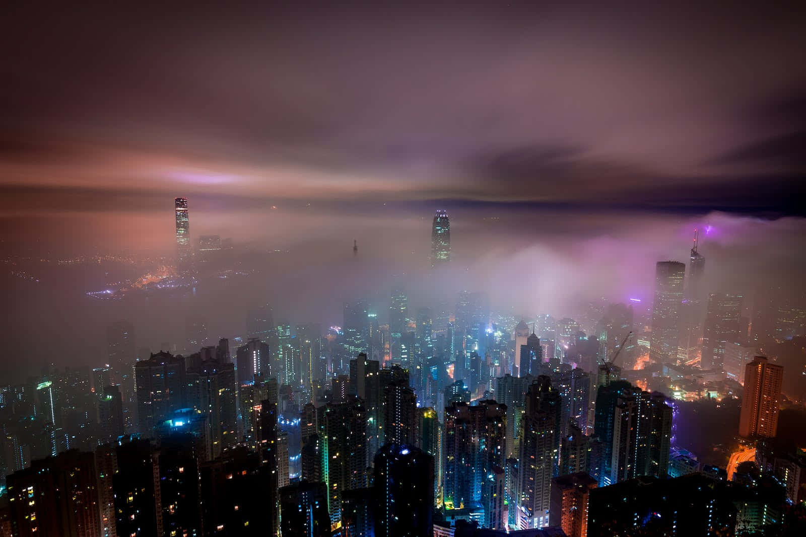 San Francisco, fog, city skyline, HD Desktop Wallpaper
