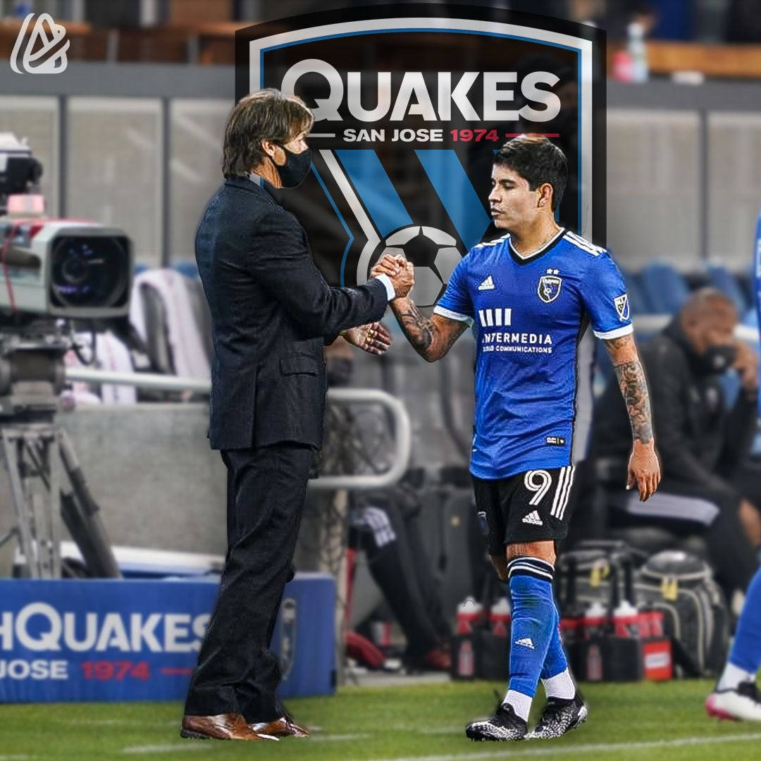 San Jose Earthquakes, blue jersey, masked coach, SD Desktop Wallpaper