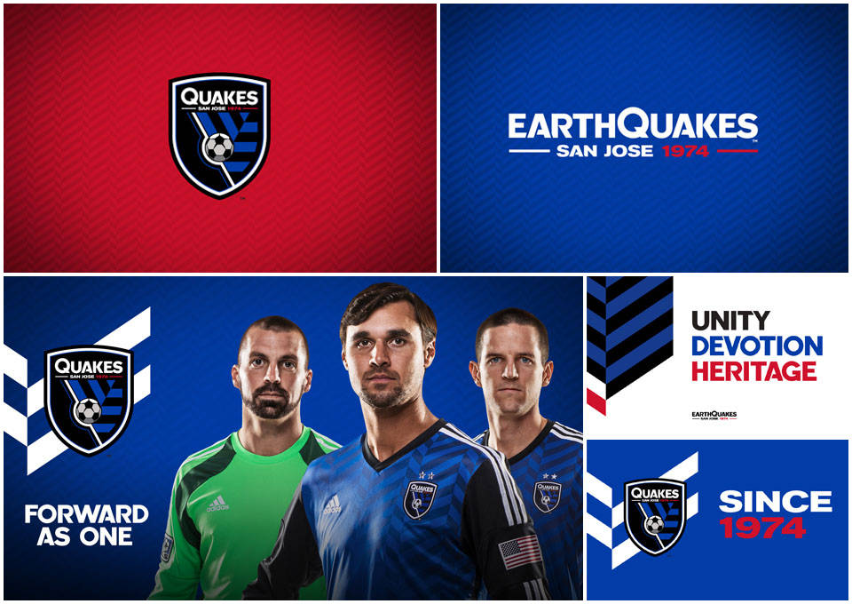 San Jose Earthquakes, Earthquakes logo, blue background, SD Desktop Wallpaper