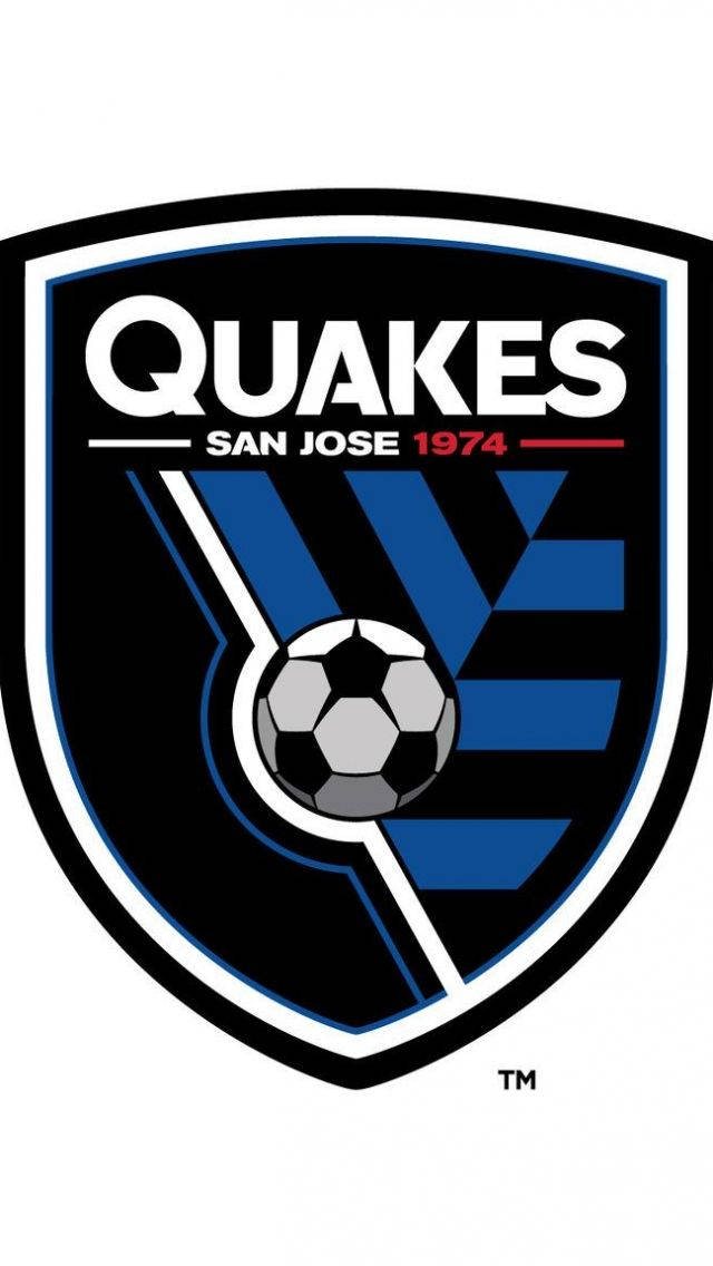 San Jose Earthquakes, iconic logo, black shield, SD Phone Wallpaper