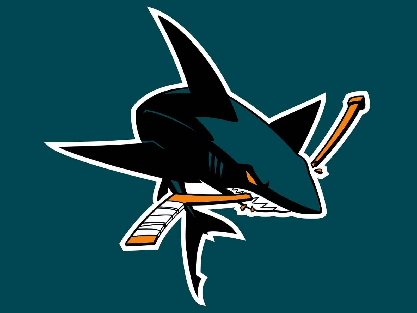 San Jose Sharks, black shark, orange accents, HD Desktop Wallpaper