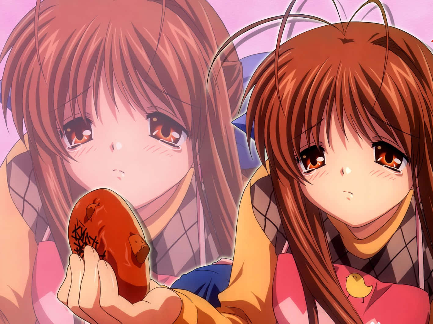 Sanae Furukawa, reddish hair, orange eyes, HD Desktop Wallpaper