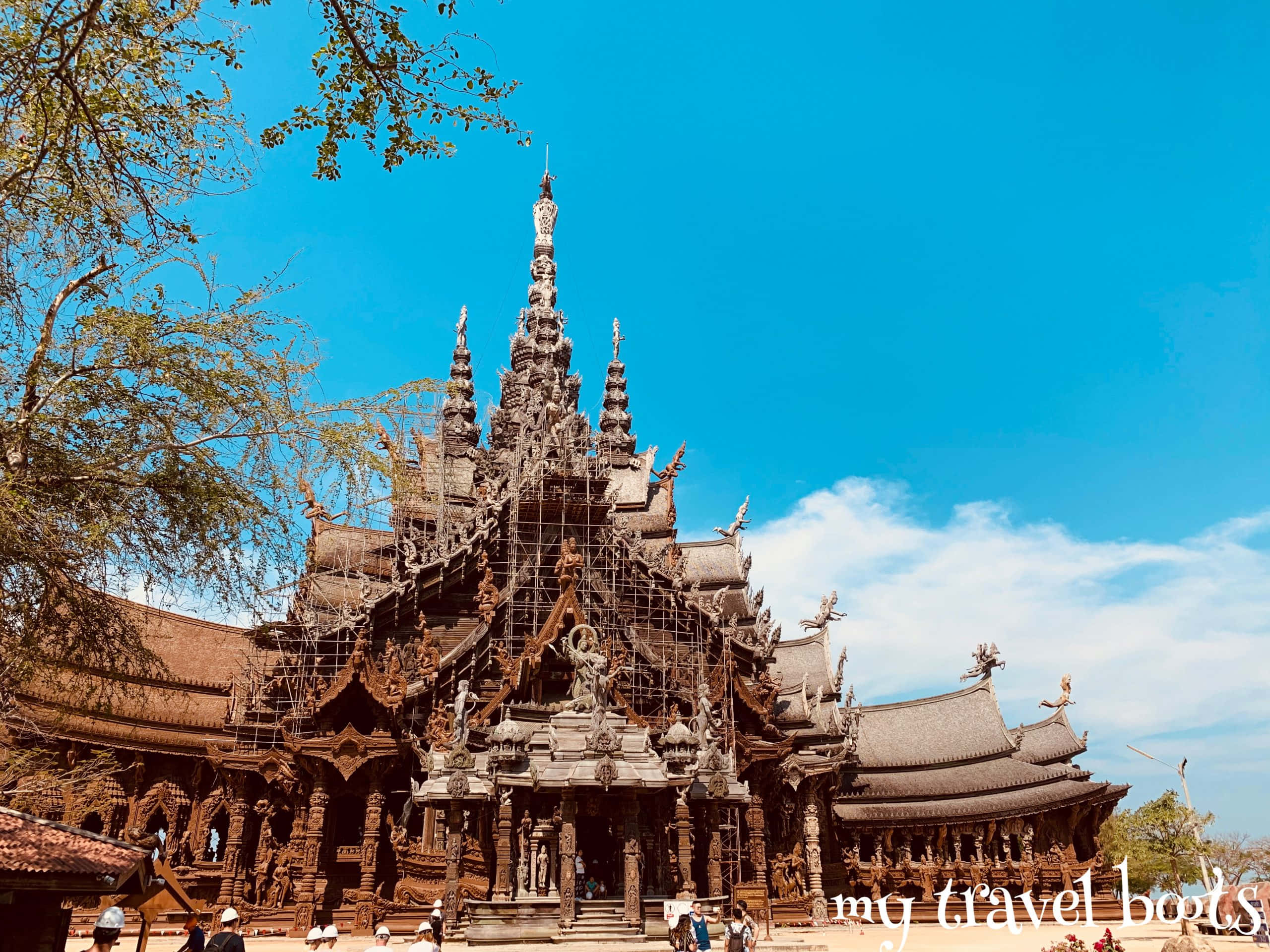 Sanctuary Of Truth, blue sky, scattered clouds, 2K Desktop Wallpaper