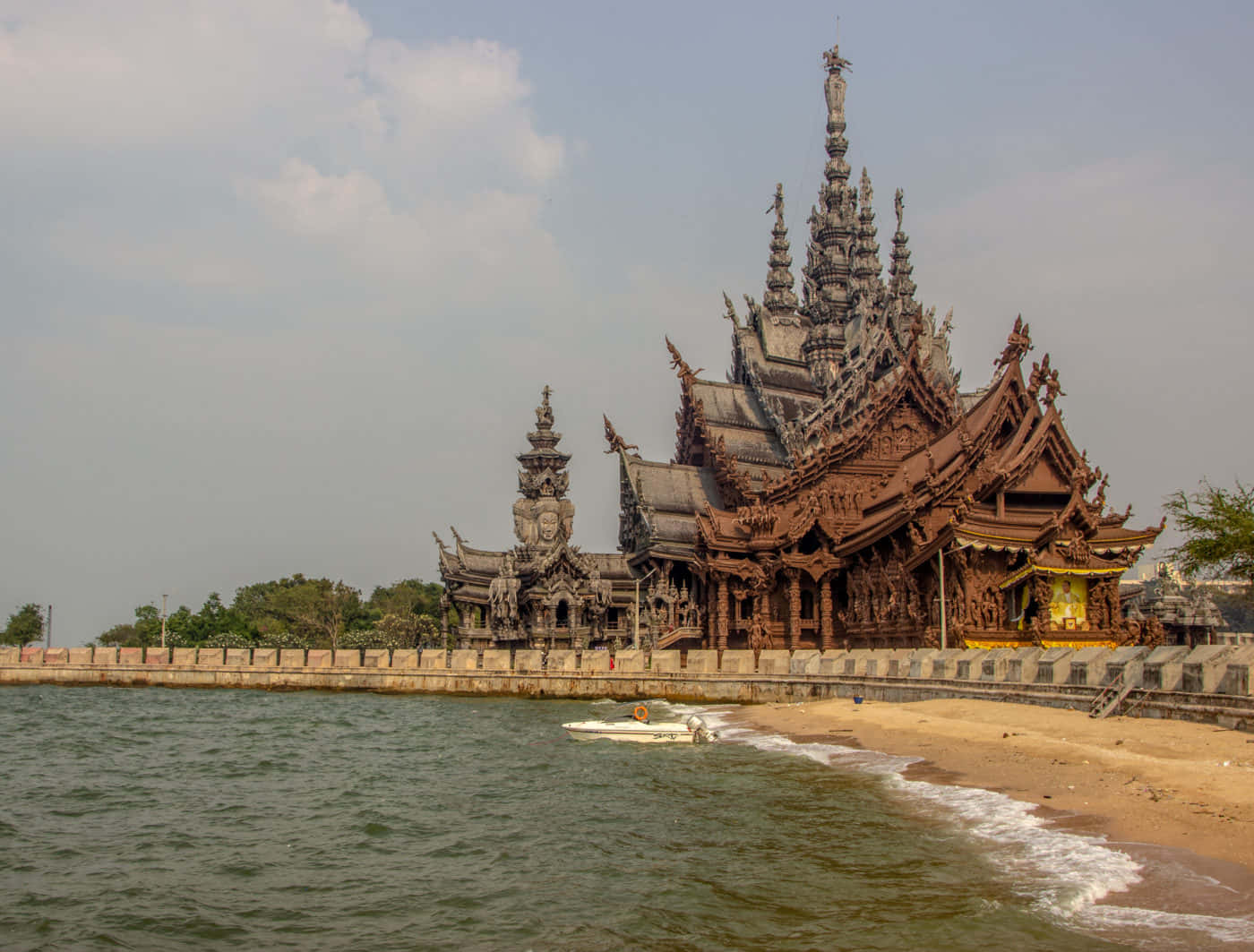 Sanctuary Of Truth, wooden temple, spires, HD Desktop Wallpaper