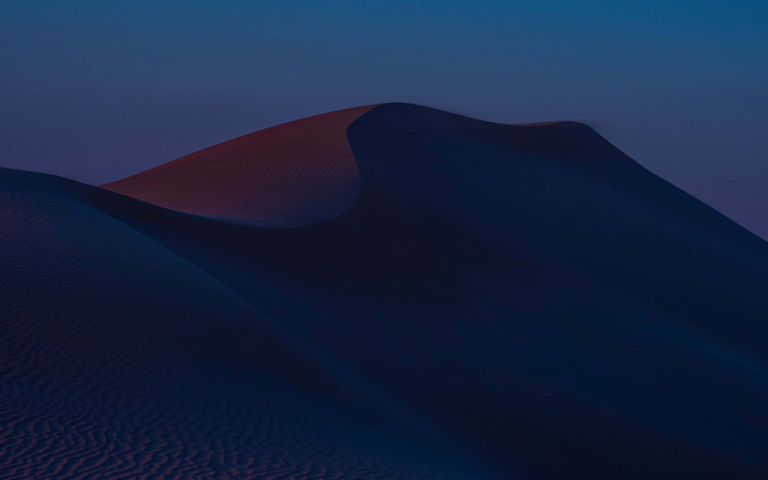 Sand Dunes, twilight, deep blue shadows, 2K Desktop Wallpaper