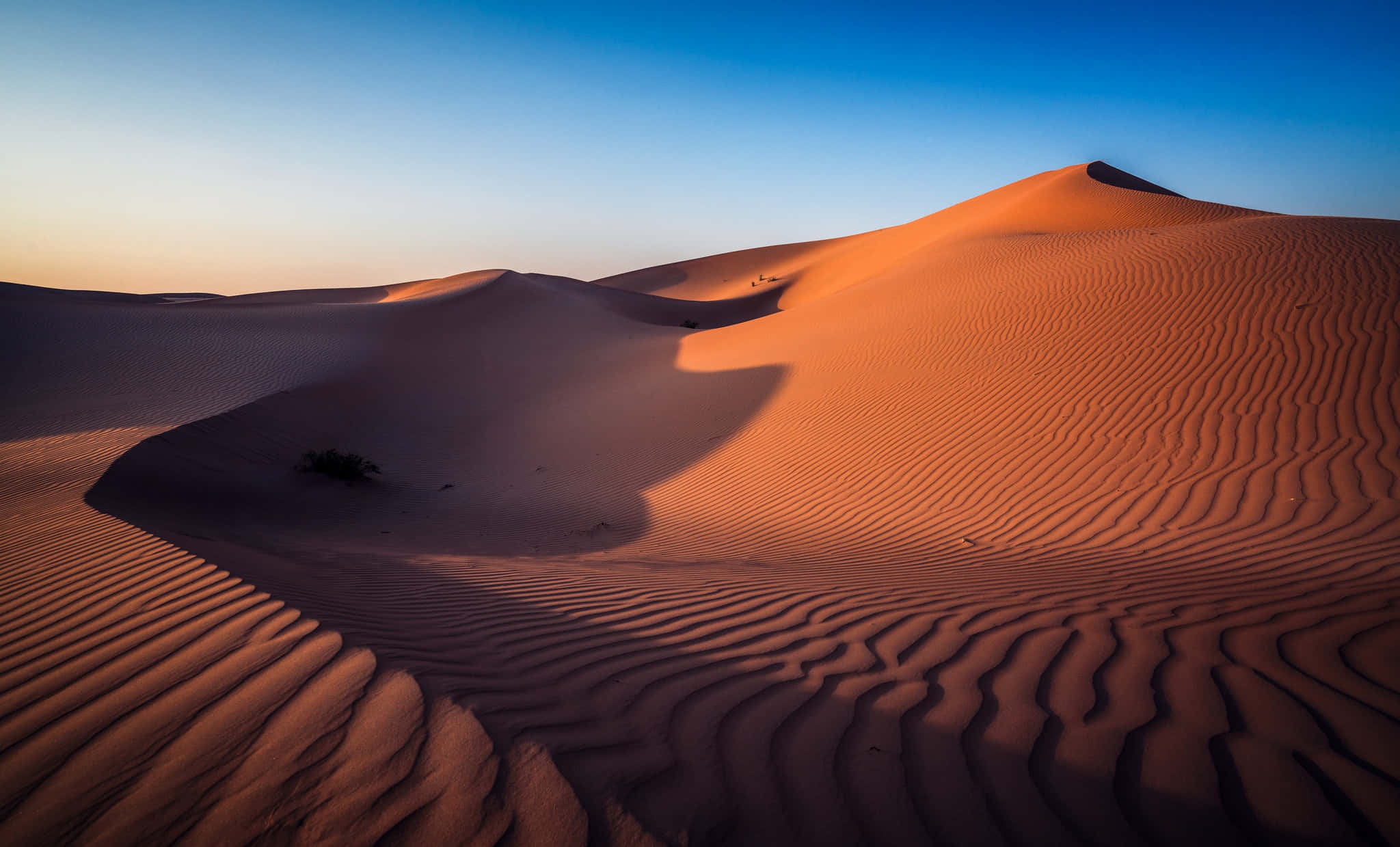 Sand Dunes, Sunset, orange sand dunes, Full HD Desktop Wallpaper